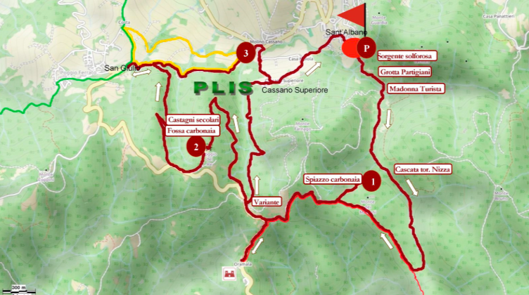 Sentiero delel carbonaie in Val di Nizza